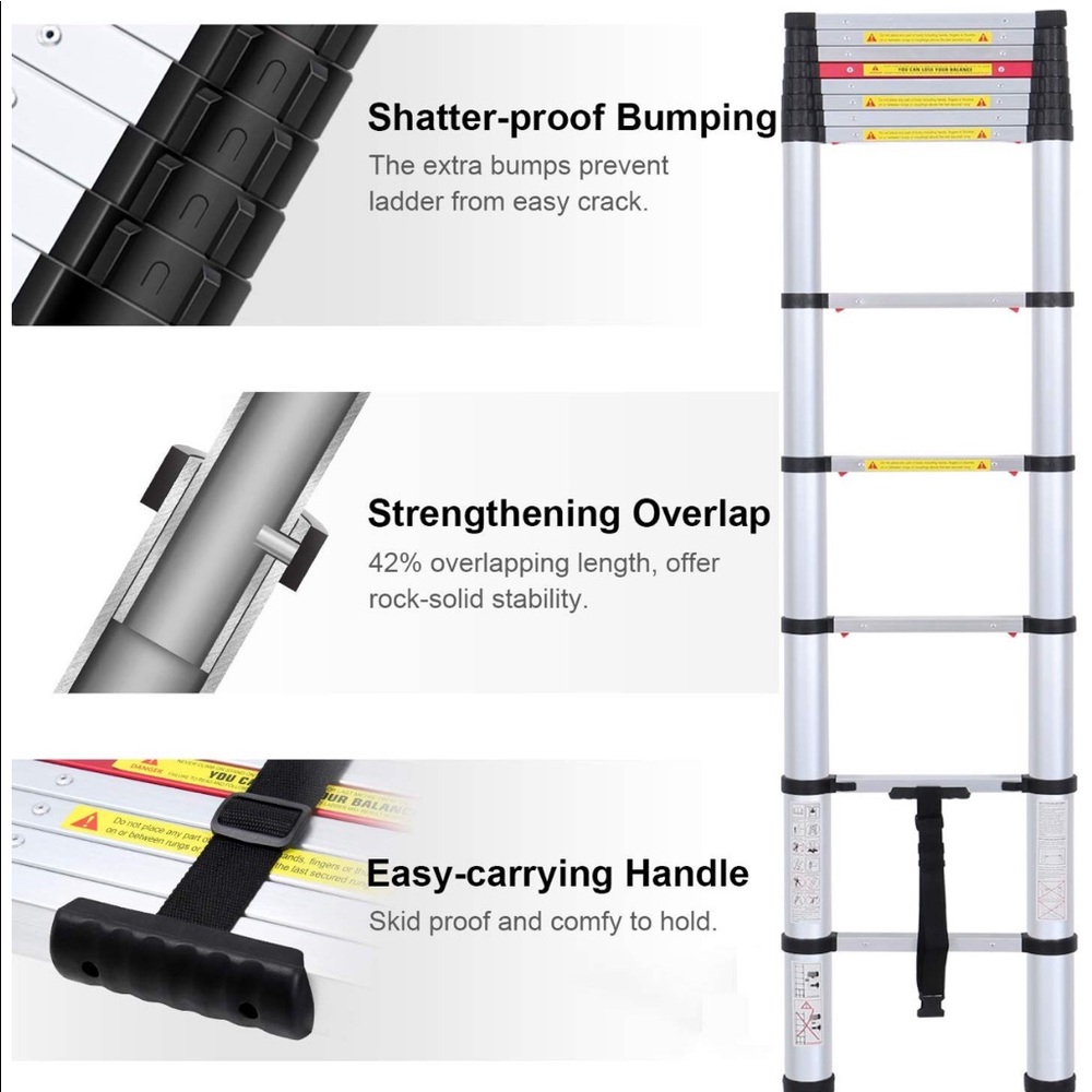 8.5FT Newly Aluminum Telescopic Ladder